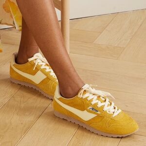 Autry Windspin Sneaker Suede/Leather Mineral Yellow/Rutubaga Cream 39 New in Box